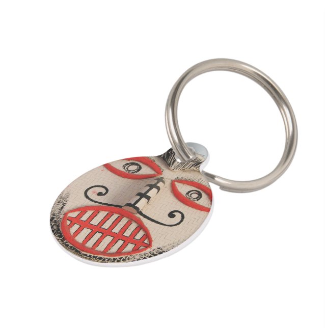 Thai Ghost Face, Phi Ta Khon Mask Festival, Loei Huisdierpenning (Zijkant)