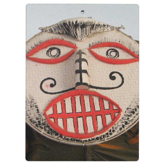 Thai Ghost Face, Phi Ta Khon Mask Festival, Loei Klembord (Achterkant)