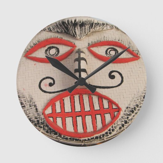 Thai Ghost Face, Phi Ta Khon Mask Festival, Loei Ronde Klok (Voorkant)