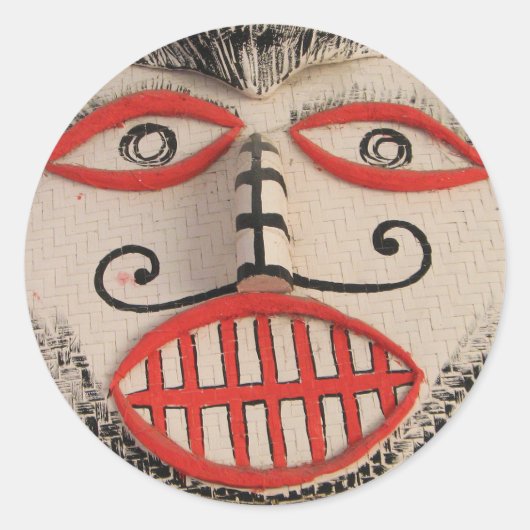 Thai Ghost Face, Phi Ta Khon Mask Festival, Loei Ronde Sticker (Voorkant)