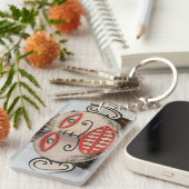 Thai Ghost Face, Phi Ta Khon Mask Festival, Loei Sleutelhanger (Voorkant Rechts)