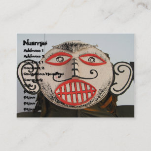 Thai Ghost Face, Phi Ta Khon Mask Festival, Loei Visitekaartje