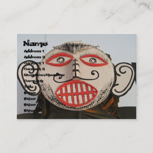 Thai Ghost Face, Phi Ta Khon Mask Festival, Loei Visitekaartje (Voorkant)