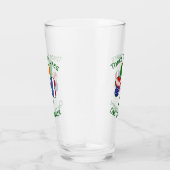Thai Irish American Flags Shamrock Personalized Glas (Rechts)