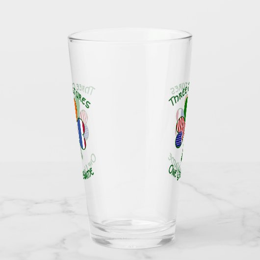 Thai Irish American Flags Shamrock Personalized Glas (Rechts)