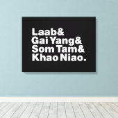 Thai Isaan Street Food Canvas Afdruk (Insitu (Houten vloer))