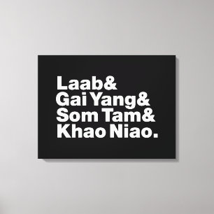 Thai Isaan Street Food Canvas Afdruk