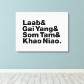 Thai Isaan Street Food Canvas Afdruk (Insitu (Houten vloer))