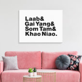 Thai Isaan Street Food Canvas Afdruk (Insitu (Woonkamer))