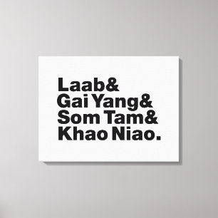 Thai Isaan Street Food Canvas Afdruk