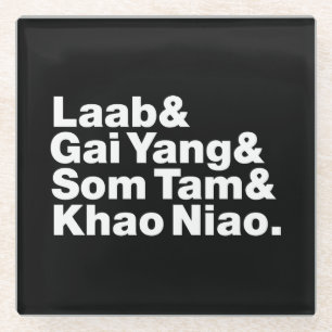 Thai Isaan Street Food Glazen Onderzetter