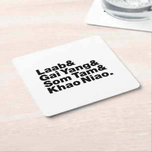 Thai Isaan Street Food Kartonnen Onderzetters