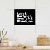 Thai Isaan Street Food Poster (Keuken)