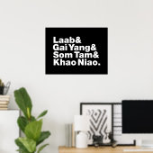 Thai Isaan Street Food Poster (Thuiskantoor)