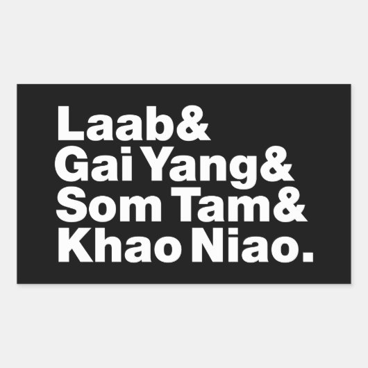 Thai Isaan Street Food Rechthoekige Sticker (Voorkant)