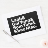 Thai Isaan Street Food Rechthoekige Sticker (Envelop)