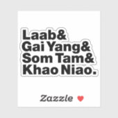 Thai Isaan Street Food Sticker (Vel)