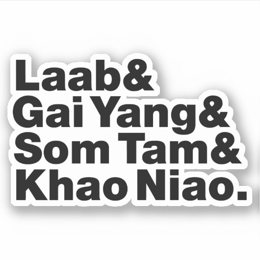Thai Isaan Street Food Sticker (Voorkant)