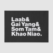 Thai Isaan Street Food Tissuepapier (Voorkant)