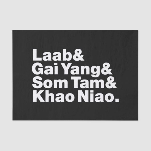 Thai Isaan Street Food Tissuepapier (Voorkant)