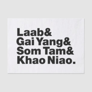 Thai Isaan Street Food Tissuepapier