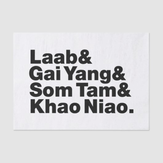 Thai Isaan Street Food Tissuepapier (Voorkant)