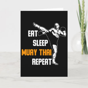 Thai Kickboksen Martial Arts Vechtersgeschenk Muay Kaart