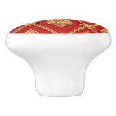 Thai kunstpatroon keramische knop (Zijkant)