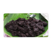 Thai Lao Black Rice (Khao Niao Dam) Etiket (Voorkant)
