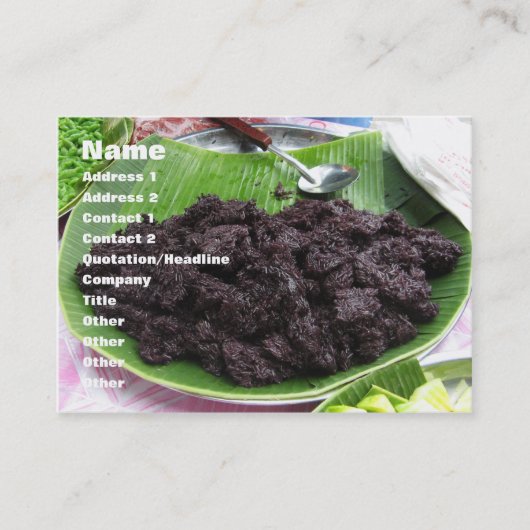 Thai Lao Black Rice (Khao Niao Dam) Visitekaartje (Voorkant)