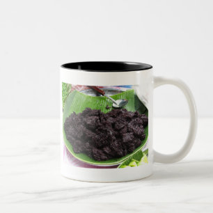 Thai Lao Black Sticky Rice (Khao Niao Dam) Tweekleurige Koffiemok