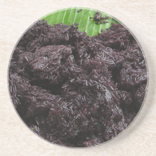 Thai Lao Black Sticky Rice (Khao Niao Dam) Zandsteen Onderzetter
