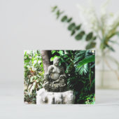 Thai Laughing Buddha in tuin Briefkaart (Staand voorkant)