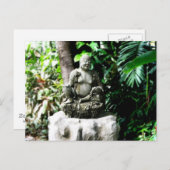 Thai Laughing Buddha in tuin Briefkaart (Voorkant / Achterkant)