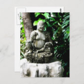 Thai Laughing Buddha in tuin Briefkaart (Voorkant / Achterkant)