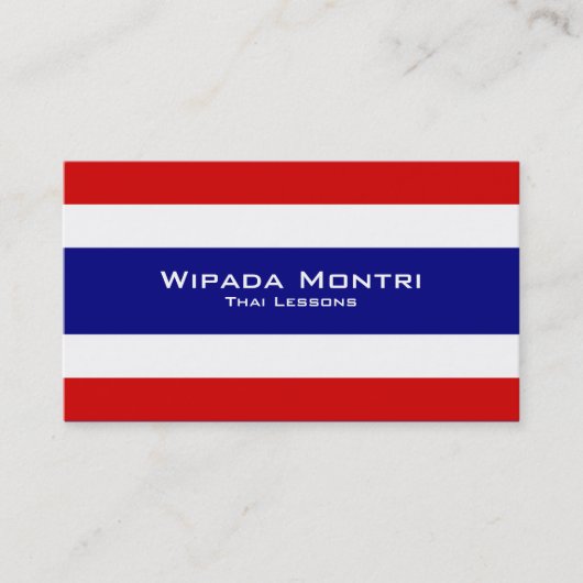 Thai Lessons/Siamese leraar Visitekaartje (Voorkant)
