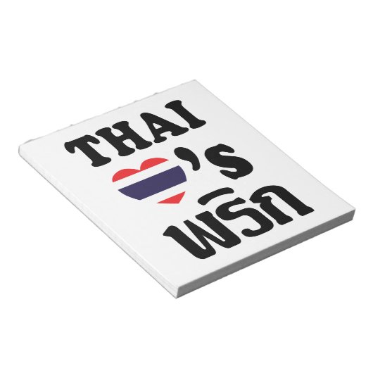 THAI LIVE PHRIK (CHILI) ❤ Thaise levensmiddelen Notitieblok (Schuin)