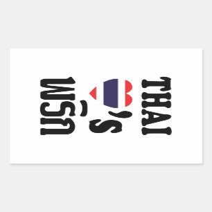 THAI LIVE PHRIK (CHILI) ❤ Thaise levensmiddelen Rechthoekige Sticker