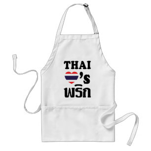 THAI LIVE PHRIK (CHILI) ❤ Thaise levensmiddelen Standaard Schort