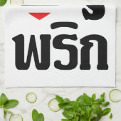 THAI LIVE PHRIK (CHILI) ❤ Thaise levensmiddelen Theedoek (Gevouwen)