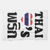 THAI LIVE PHRIK (CHILI) ❤ Thaise levensmiddelen Theedoek (Horizontaal)