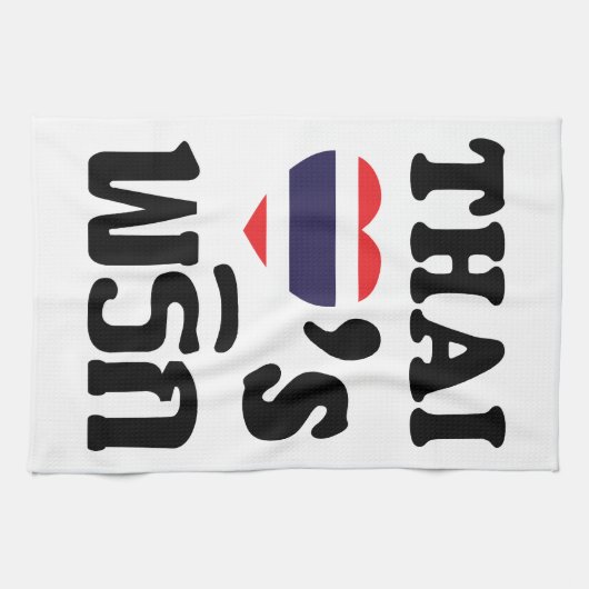 THAI LIVE PHRIK (CHILI) ❤ Thaise levensmiddelen Theedoek (Horizontaal)