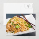 Thai Lo Mein Noodle Stir Fry Briefkaart (Voorkant / Achterkant)