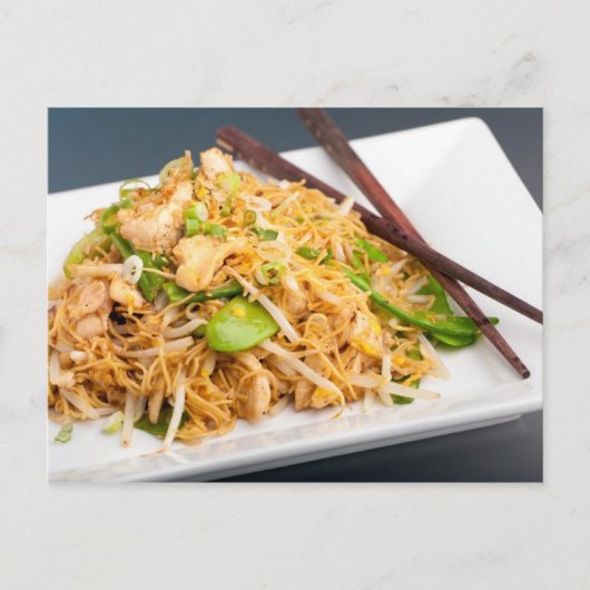 Thai Lo Mein Noodle Stir Fry Briefkaart (Voorkant)