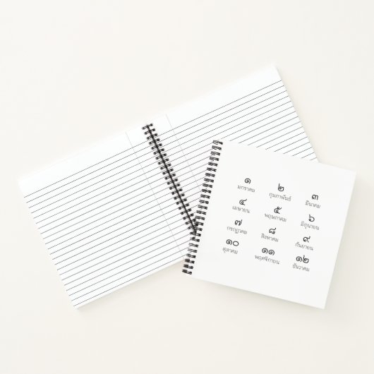 Thai maanden notebook notitieboek (Binnen)