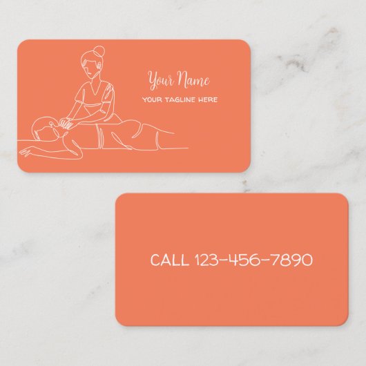 Thai Massage Spa Visitekaartje (Voorkant / Achterkant)