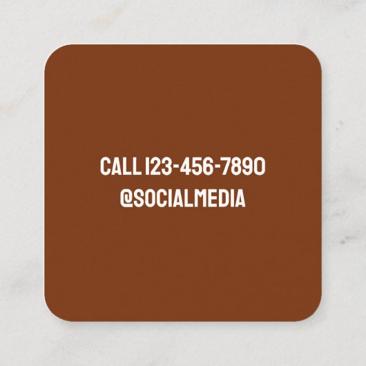 Thai Massage Vierkante Visitekaartje (Achterkant)