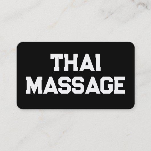 Thai Massage Visitekaartje (Voorkant)