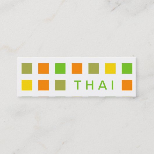 THAI (moskee-vierkanten) Mini Visitekaartje (Voorkant)