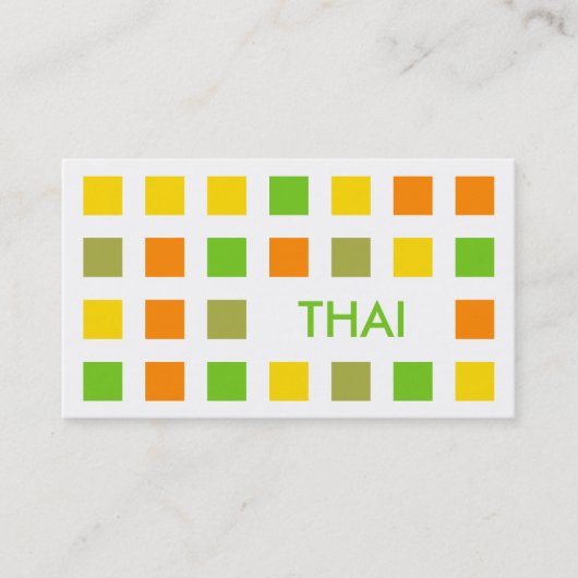 THAI (moskee-vierkanten) Visitekaartje (Voorkant)